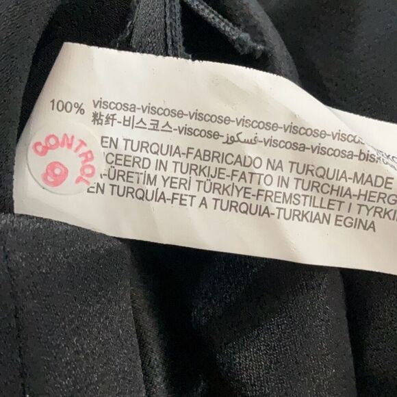 Zara Black Relaxed Strapless Pleated Flared Wide Leg Jumpsuit Size Small - Picture 8 of 9